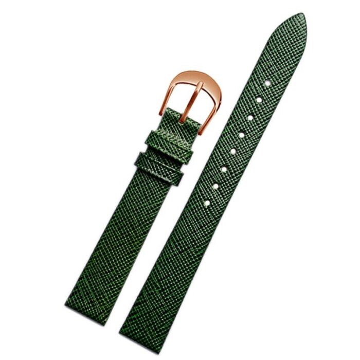 Emporio Armani Mother of Pearl Dial Green Leather Strap Watch For Women - AR11150 - Image 8